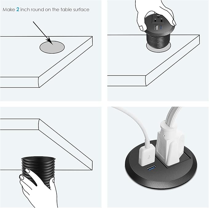 2 inch Desktop Power Grommet - Image 7