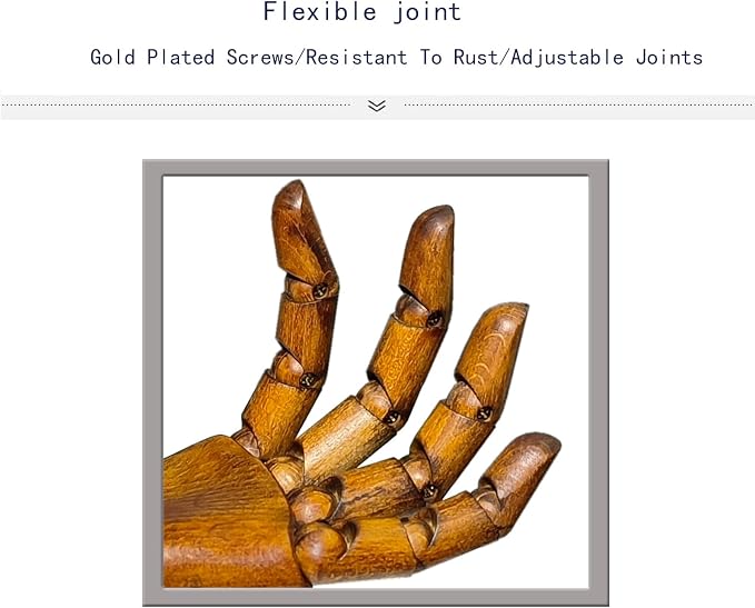 Wooden Hand, Wooden Mannequin, Antique Finish Wood Hand, Hand Model - Image 4