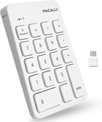 Macally USB C Wireless Number Pad | Numeric Keypad by Macally