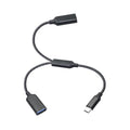 USB Splitter Cable 1FT, USB Type C Male to Dual USB A Female Y Splitter Adapter by Unknown