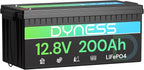 12V 200Ah PLUS LiFePO4 Battery, Max. 2560Wh Power, 12.8V LiFePO4 Battery by Dyness