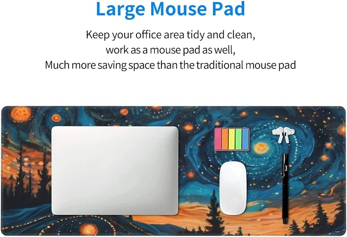 Gaming Mouse Pad, Large Non-Slip Rubber Base Mousepad, Keyboard Mouse Mat - Image 8