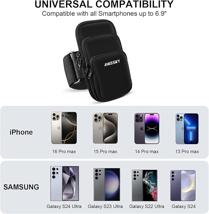 3 Pockets Running Phone Armband Holder - Image 3