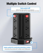 Power Strip Surge Protector, 10 Ft Extension Cord - Image 8