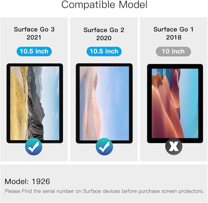 FILMEXT for Microsoft Surface GO 2th Generations Fully Removable Privacy Screen - Image 5