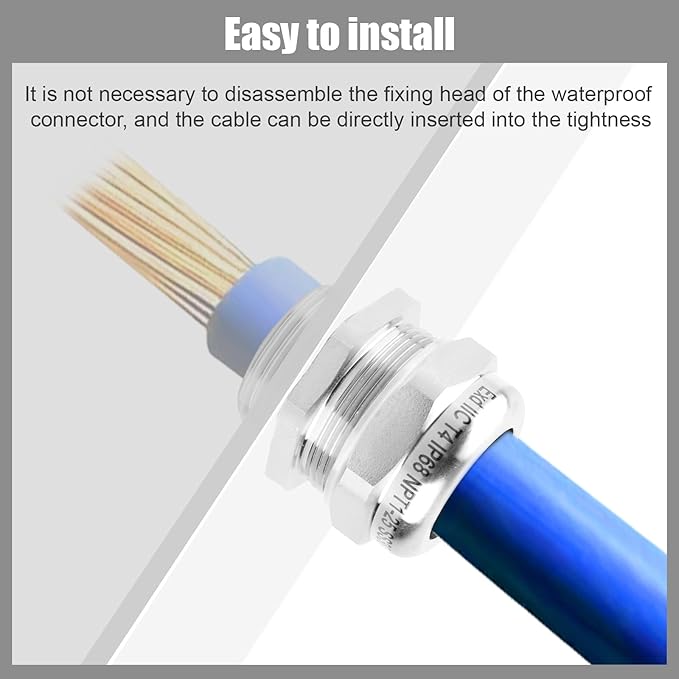 NPT 1" Stainless Steel Waterproof Cable Gland IP68 Waterproof Cable Gland - Image 6