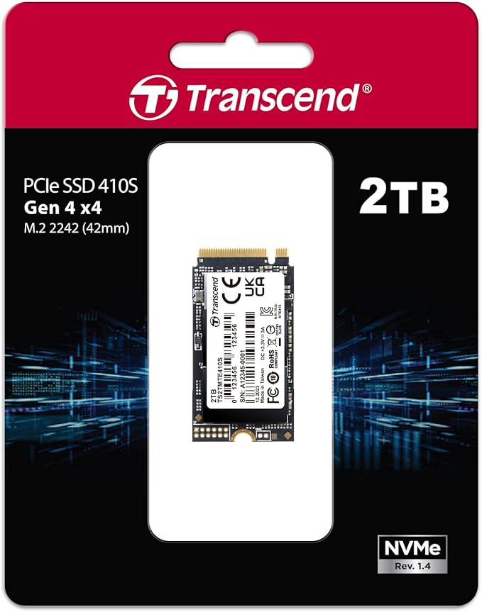 Transcend 2TB M.2 2242 SSD, PCIe Gen4x4 NVMe 3D TLC, - Image 2