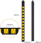 Metal 12 Outlet Mountable Power Strip, Surge Protector Heavy Duty Cord Wide - Image 7