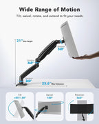 HUANUO Single Monitor Arm for 40 inch Screens, Ultrawide Computer Monitor Mount - Image 2