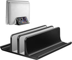 Vaydeer Double Adjustable Vertical Laptop Stand Newly Designed 2 Slots Aluminum by Vaydeer