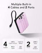 VRURC Portable Charger with Built-in Cable, 10000mAh Power Bank, 22.5W/PD20W - Image 6
