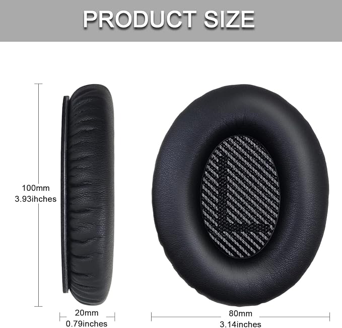 Ear Pads for Bose Quiet Comfort 35 Soft Protein Leather Replacement Earpads Ear - Image 3