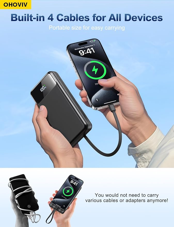 OHOVIV Portable Charger Power Bank 50000mAh Battery Pack, 22.5W Fast Charging - Image 5