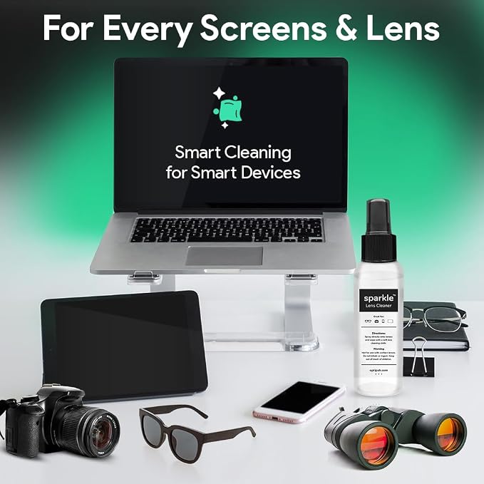 Sparkle Anti-Reflective Lens Cleaner Spray kit | 2oz Glasses Cleaner Spray + - Image 9