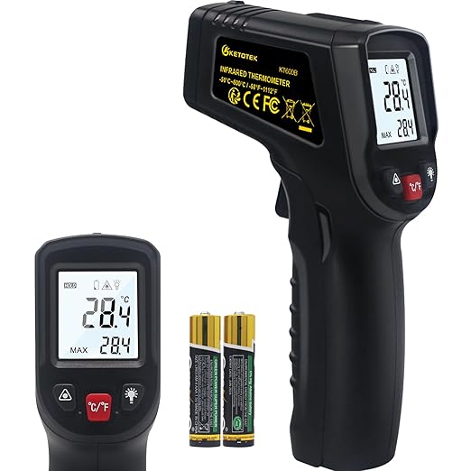 KETOTEK Infrared Thermometer Non Contact IR Digital Laser Temperature Gun by KETOTEK