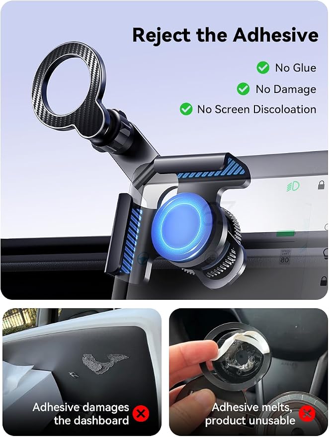 Nycetek Car Phone Mount for Tesla, Strongest Magnetic, 2025 Upgrade Phone - Image 2