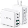 USB C Wall Charger, 40W 4-Port USB C Charger Block, Fast Charging Block Dual by SCCVEE