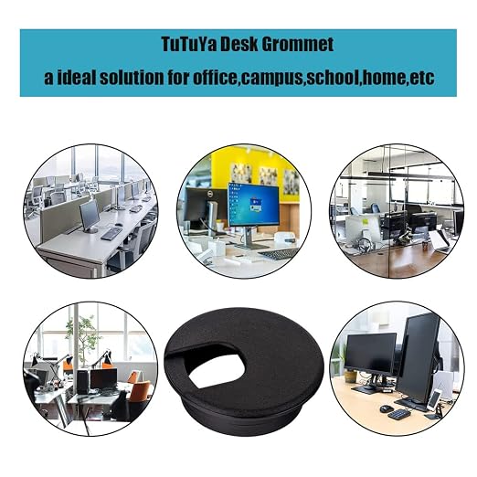 TuTuYa 10PCS Desk Grommet, Desk Grommet 1-3/8 Inch Desk Cable Grommet Desk - Image 4