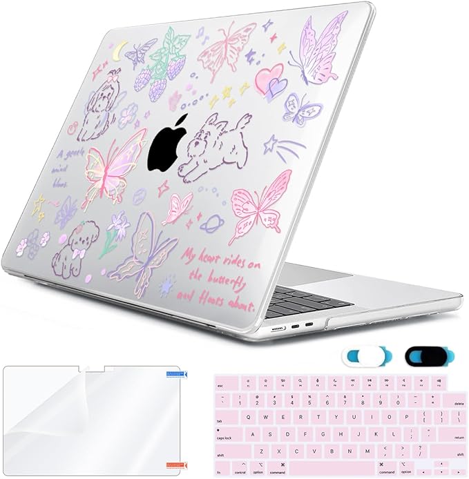 for 2025 2024 2023 2022 MacBook Air 13 inch Case M4 A3240 M3 A3113 M2 A2681 by HOHAIYOO