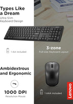 Lenovo 100 Wireless Keyboard and Mouse Combo – Cordless Set - Image 3