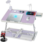 Laptop Lap Desk Include Cooling Fan, Adjustable Lap Desk by IXTRA