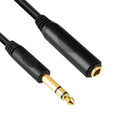 Devinal 6.35mm 1/4" inch TRS Plug Male to 1/4 Female Headphone Guitar Extension by Devinal