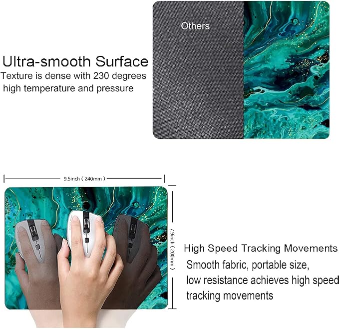 Mouse Pad, Square Washable Cloth Personalized Mouse Mat - Image 3