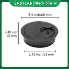 2 Pcs Desk Grommet 2-1/16" / 53 mm, Desk Cord Hole Cover, Cable Grommet Metal - Image 8