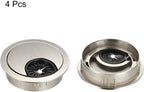 uxcell Cable Hole Cover, 2Inch/50mm Zinc Alloy Desk Wire Cord Cable Grommets - Image 4