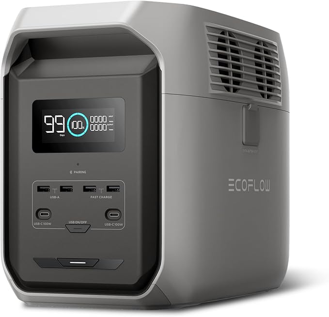 EF ECOFLOW Portable Power Station DELTA 3 1500, 1536Wh LiFePO4 Battery Power by EFECOFLOW