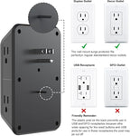 JcBlaon 3 Pack Outlet Extender Surge Protector, 6 Outlet Splitter - Image 7
