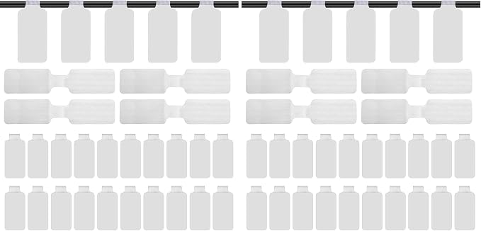 60 Pieces Self-Adhesive Cable Labels, Paste Wire Labels, Nylon Writable Cord by Eersida