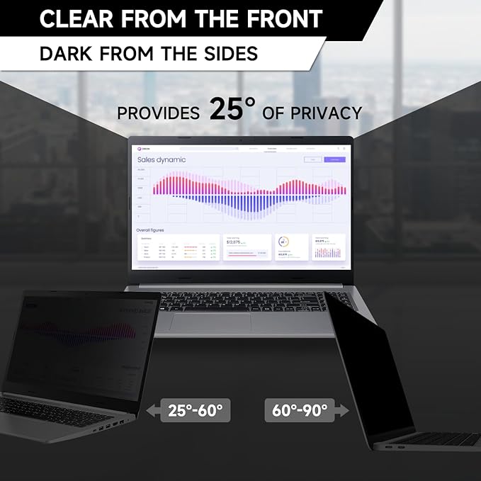 2 Pack Laptop Privacy Screen 15.6 Inch Display, Anti Blue Light Glare Anti - Image 2