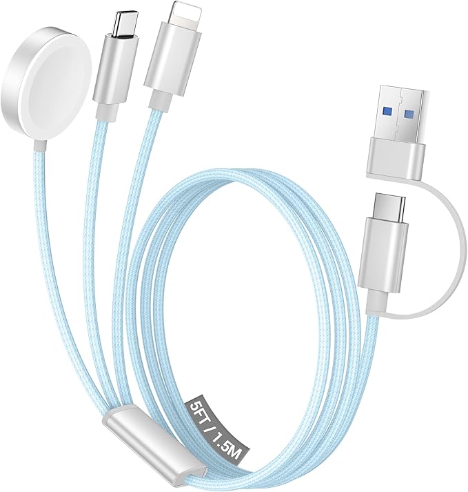 Temdan for Travel Vacation Essentials, 3 in 2 USB C Cable for Apple Watch by Temdan