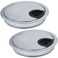 2 Pcs Desk Grommet 2-3/8" / 60 mm, Desk Cord Hole Cover, Cable Grommet Metal by EASYEAH