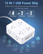 6Ft Surge Protector Power Strip - Image 2
