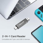 SmartQ C350 USB C sd card reader and USB 3.0 Super Speed Memory Card adapter - Image 4