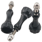 3PCS Black Aluminium Alloy Hand Tightened Screws Length 19.6mm Universal Action - Image 4