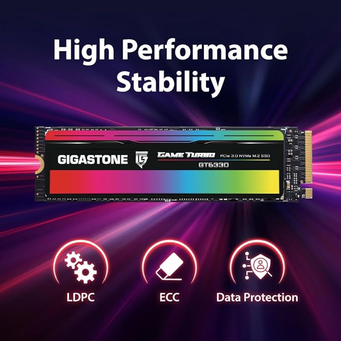 Gigastone M.2 SSD 500GB PCIe 3.0 NVMe SSD 3, 000MB/s Internal Gaming Solid - Image 5