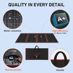 DOKIO 300W Portable Foldable Solar Panel Kit, - Image 4