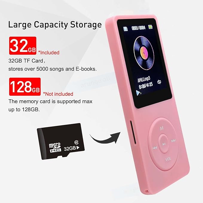 MP3 Player 32GB with Speaker Earphones Portable Music Player - Image 5