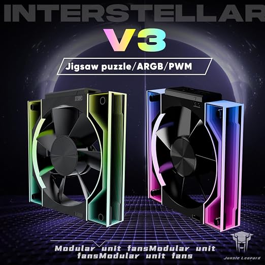 Jungle Leopard Interstellar V3 120mm PC Case Fan Infinity Mirror Module - Image 2