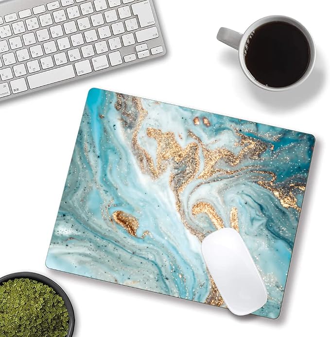 Mouse Pad, Marble Mouse Pad, Premium-Textured Mouse Mat Square Waterproof - Image 4