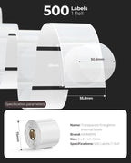 MUNBYN 2 Inch Silver Fine Glitter Thermal Labels, Round Thermal Printer Stickers - Image 2