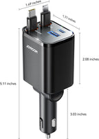 84W Retractable Car Charger, Car Charger USB C - Image 9