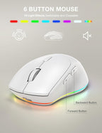 Wireless Keyboard and Mouse Backlits, Wrist Rest, LED Mouse, Rechargeable - Image 6