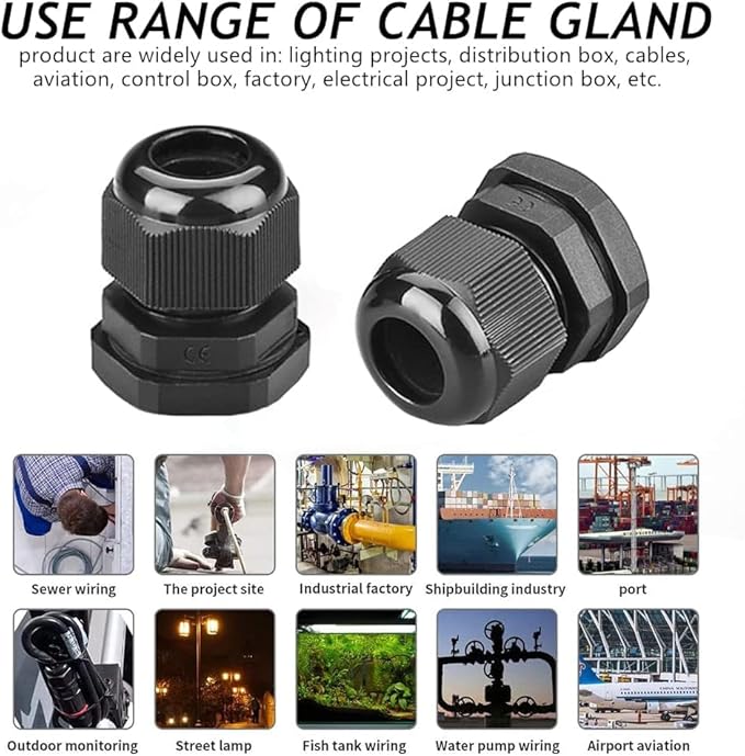 Cable Glands-PENGLIN 10PCS NPT Nylon Cable Connector 1-1/4", Strain Relief Cord - Image 8