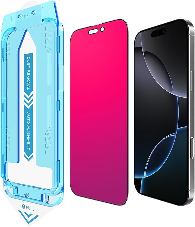 EGKimBa for iPhone 16 Pro Max Privacy Screen Protector, Gradient Color by RainbowColorful