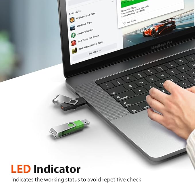 Aiibe 128GB USB Flash Drive 5 Pack Flash Drive 128GB Thumb Drive USB Drive - Image 6