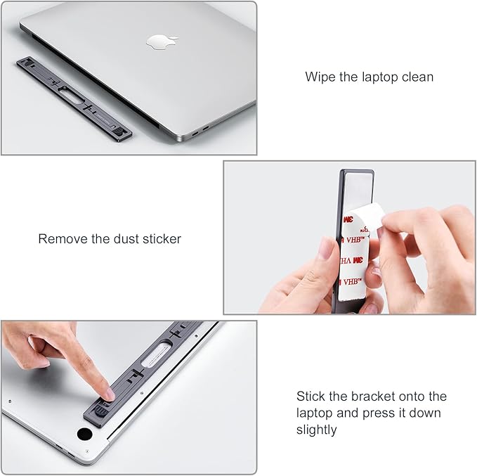 Laptop Risers for Desk, 4 Adjustable Heights Laptop Stand, Keyboard Riser - Image 7